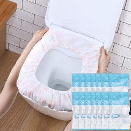 80 Count Disposable Toilet Seat Covers Travel Pack Waterproof Disposable Toilet Seat Cover Individually for Public Restroom/Airplane/Outdoors/Hotels