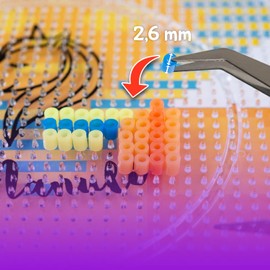 La Manuli 4x Ironing Beads Plates, Pegboard Set, Square Pin Plate (14.5 x 14.5 cm), for 2.6 mm Mini Size Ironing Beads, Transparent