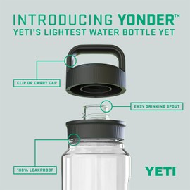 YETI Yonder 600 ml/20 oz Water Bottle with Yonder Chug Cap, Clear