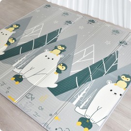 FINIKIS Baby Play Mat, XPE Foldable Foam Play Mat for Floor, Soft Waterproof Playmats for Babies and Toddlers Kids， Reversible Baby Crawling Mat for Indoor and Outdoor， 79''x59''x0.4"