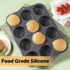 Ftnesgym Hamburger Bun Pan 12 Cavity Baking Pan for Making