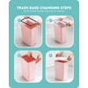Baffect Small Trash Can with Lid Waste Basket Bathroom Garbage