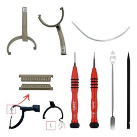 JoesGEcom OEM Replacement for Sony Headphones WH-1000XM5 XM5 Headband Hinge Swivel + Repair Tools + 16-Pin Connector + Clear Tube [Right Side] (Silver/Tan) - Parts