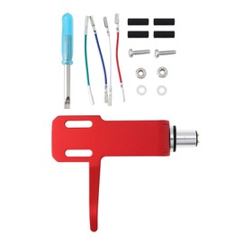 EMSea 8 mm Plattenspieler-Headshell-Halterung, Stylus-Set, geeignet für verschiedene LP Phono, Rot