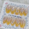 Spring Glow Butterfly Handmade Nail Tips - Square L /