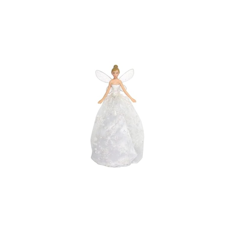 Gisela Graham : Christmas Decoration : Silver Glitter Tree Top