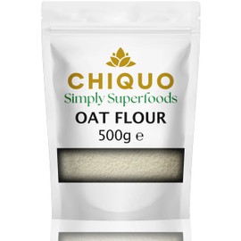 Chiquo Oat Flour 500g - Premium Stabilised 100% Wholegrain Oats | High Protein & Fibre, Low Fat | No Added Sugar | Vegan & Clean Eating Friendly | Perfect for Pancakes, Baking, Smoothies & Cooking