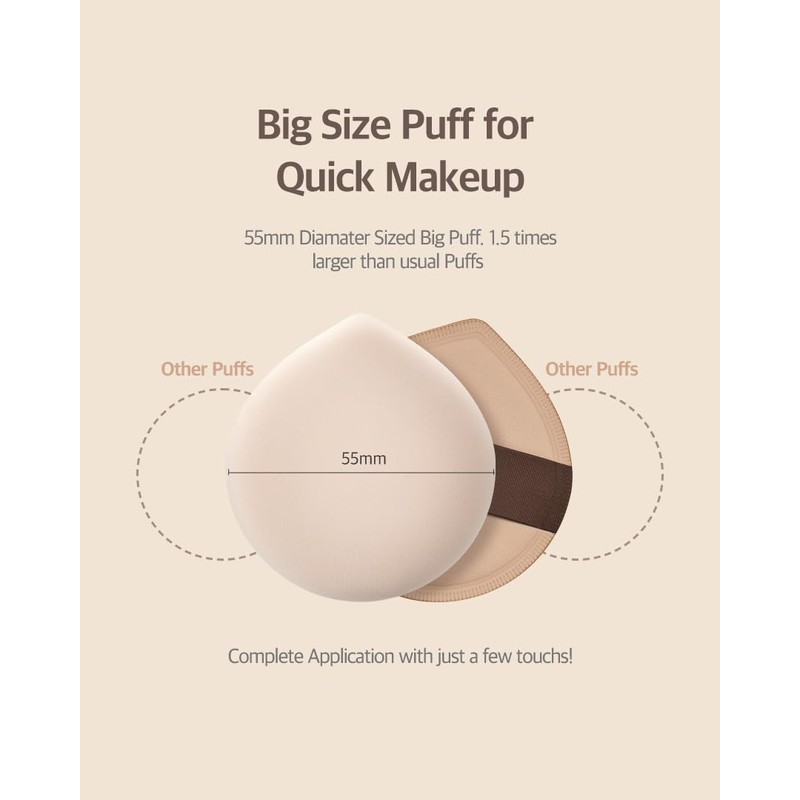 STUDIO17 Pang Pang Makeup Powder Puff 1 Pc | Big