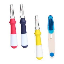 STOBOK Thread Remover Tool Kit 4pcs Seam Ripper Set Thread Cutter for Embroidery Easy to Use and Comfortable Grip