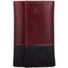 Mens Soft Leather Tri-Fold RFID Protected Wallet with Key Clips