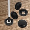 200 Pcs Plastic Screw Head Covers, Black Screw Caps, Fold