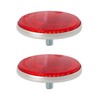 LT Easiyl 2PCS Electric Vehicle Red Round Reflectors Diameter 41mm