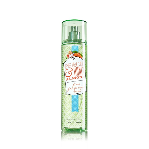 Bath & Body Works Peach & Honey Almond Fine Fragrance Mist 8 oz