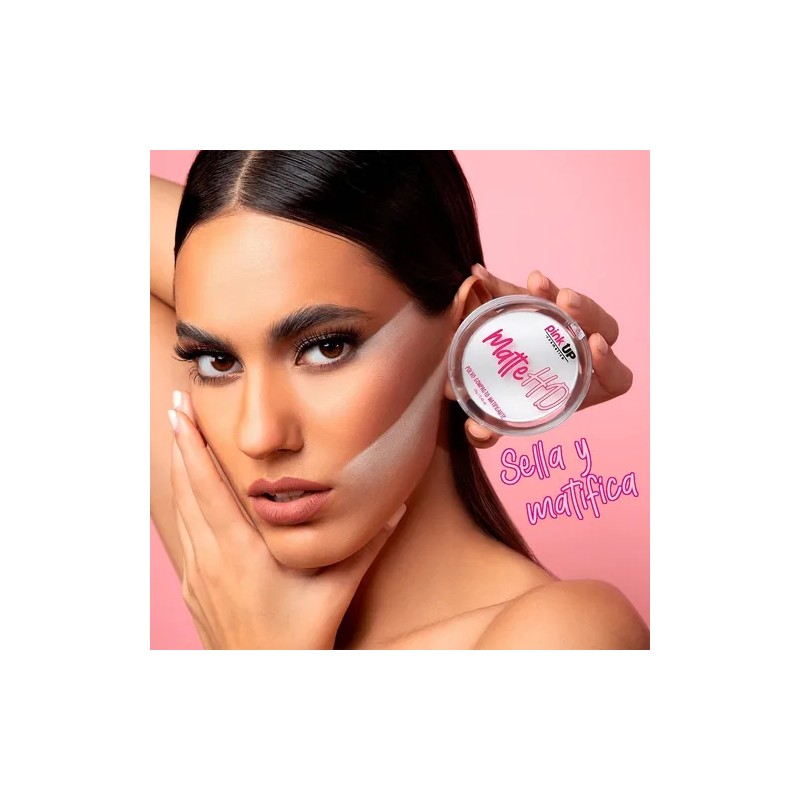 Pink Up, Polvo Compacto Hd, Matificante, Pieles Mixtas Color Transparente