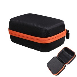 Minkissy 12 Bottle Essential Oil Storage Case - Orange EVA Travel Carrying Case with Soft Foam Interior, Mesh Pocket & Compartments