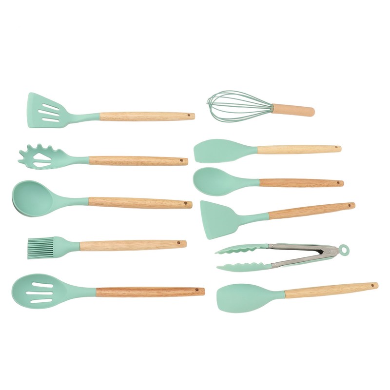 12PCS Kitchen Utensil Set Silicon Cooking Utensils Set with Holder
