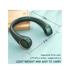 PenKou NEW ❗️Dark Green❗️ Portable Neck Fan, Hands Free Bladeless Fan M5