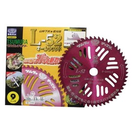 Tsumura Steel Industries Tsumura Chip Saw for Weed Trimmers L-52 All-Round Outer Diameter (9.1 in / 230 mm, 52P) 8394aj