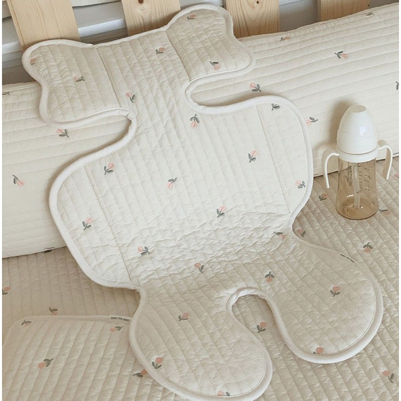Soft Baby Stroller Seat Cushion Breathable Pure Cotton Infant Car