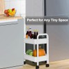 Melody House 2-Tier Utility Rolling Cart Storage Organizer Sofa Side
