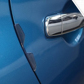Car Door Corner Edge Protector,Zcargel 4 Pcs Car Door Corner Protector,Universal Automobile Car Side Door Edge Corner Guard Protector for Most Cars - Transparent/Coffee