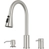 DAYONE 3 Holes Kitchen Faucets with Soap Dispenser, 2 Holes