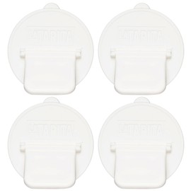 LATAPITA Plastic Caps for cans - Premium soda can lids - Can Cover For Standard Size Drink - Must-have Beach Accessories - Accessories for Soft Drinks - Reusable Fizz Lids - BPA Free - 4 pack (White)