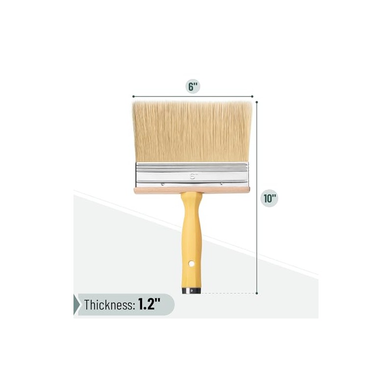 Bates- Deck Stain Brush, 6 Inch, Stain Brushes for Wood,
