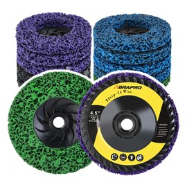 12 Pack, 4.5" x 5/8"-11 Strip Disc, Grinding Disc for Angle Grinder, Industrial Abrasive Wheel for Clean and Remove Paint Coating Rust Welds Oxidation