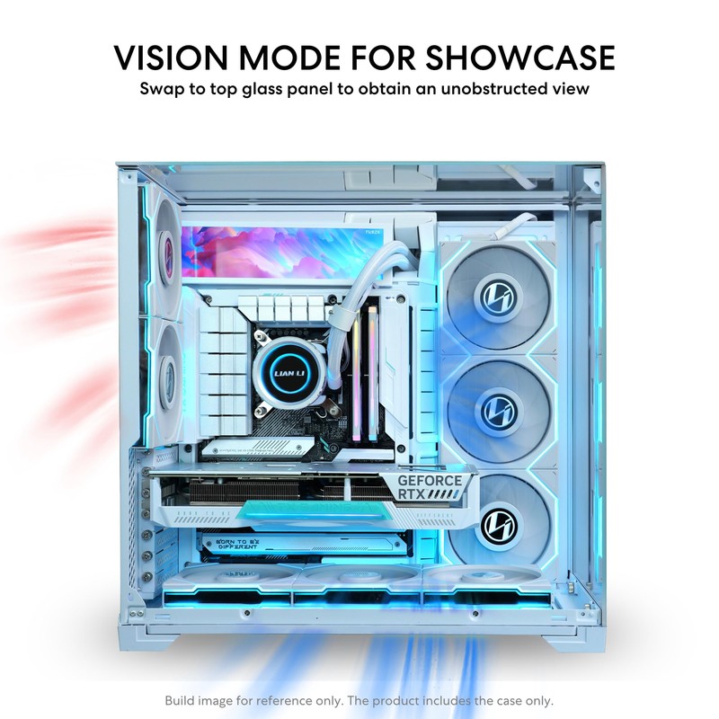 Lian Li O11Vision Compact White-Steel-Tempered Glass ATX Mid Tower Computer