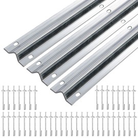 18 Ft V-Track Galvanized Inverted V Track for 1'' OD V-Groove Sliding Gate Rollers Driveway Gate with Hammer Drive in Anchors, Heavy Duty Sliding Driveway Gate Track