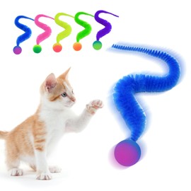 MOKIDO 5 Stück Wackelball für Katzen, Katzenbälle Hüpfbälle, Wiggly Ball, Lustiges Katzenspielzeug Ball, Beweglicher Funny Hüpfendes, Wackelbälle, Katzenball Kätzchenspielzeug für Katzen jeden Alters