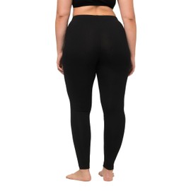 Ulla Popken, Damen, große Größen, Leggings,Schwarz,58W / 60L