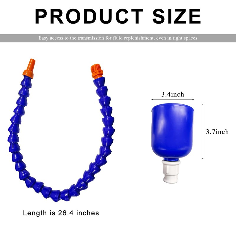 NYTKL 26.4 Inch Bendable Long Funnel, Wide Mouth Plastic Funnel