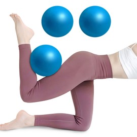 Pack of 3 Pilates Balls, Diameter 25 cm, Small Exercise Ball for Abdominal and Shoulder Training, Balance Sports Pilates, Soft and Non-Slip, Fitness Ball, Yoga Ball for Home, Office, Yoga, Fitness and