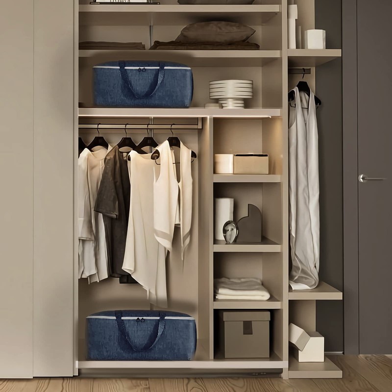Surblue Clothes Storage Bag Organizer with Durable Handles Thick Fabric
