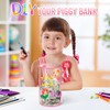 hizgo Clear Pink Piggy Bank for Adults and Kids, Unopenable