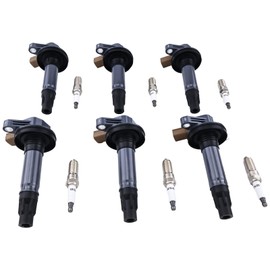 DUDSN Ignition Coil Pack & Spark Plugs UF646 SP534 Compatible with Ford F150 Expedition Explorer Flex Taurus Transit-150/250/350 for Lincoln MKS MKT Navigator V6 3.5L