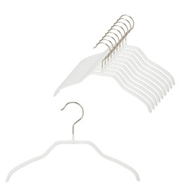 Mawa German Non-Slip Hangers Kids Size Silhouette 28F Set of 10 White