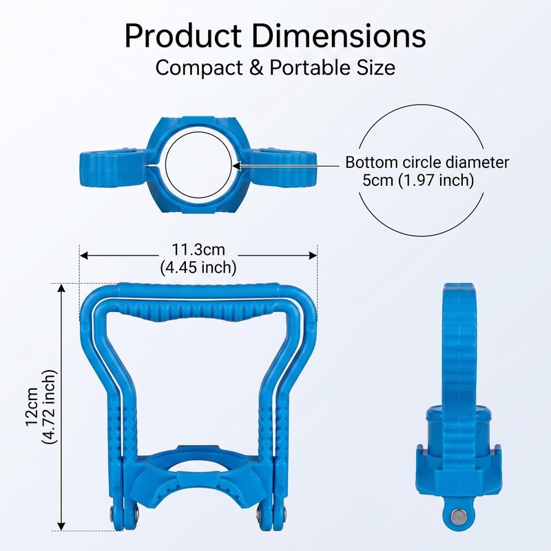 2 Pack Blue 5 Gallon Water Jug Handle, Ergonomic Non-Slip