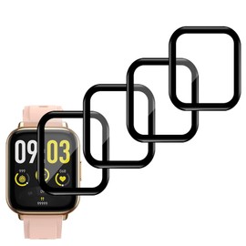 [Pack of 4] Compatible with AGPTEK LW31 1.69 Inch Smart Watch, 3D Curved Full Cover Protective Screen Protector, Waterproof Film, Anti-Scratch, Bubble-Free, HD Clear for AGPTEK LW31 1.69 Inch Smart