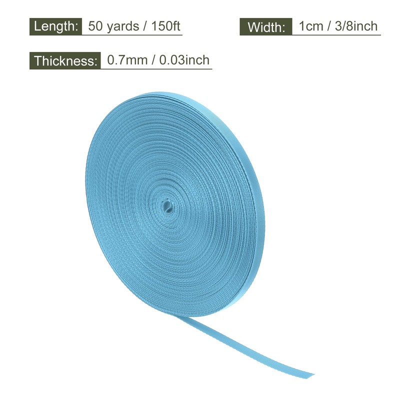 sourcing map Flat Nylon Webbing Strap 3/8 Inch 50 Yards