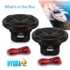 Pyle Dual 6.5’’ Water-Resistant Marine Speakers with Wireless RF Streaming
