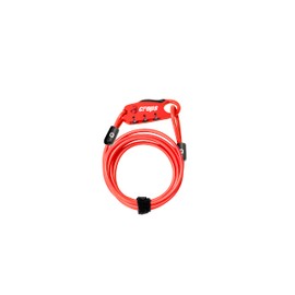 クロップス(crops) ロングケーブルロック 4mm×1800mm | 3桁ダイヤル CP-SPD07 (レッド)