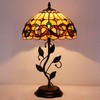 WXCFCD Tiffany Table Lamp Stained Glass Desk Lamp 12X12X19 Inches