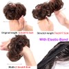 Messy Hair Bun Hair Scrunchies Extensions Curly Wavy Hairpiece Synthetic