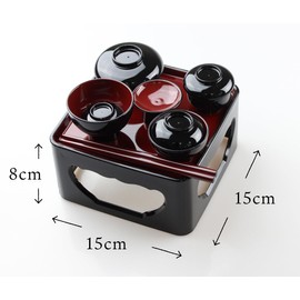 Fujishiro Kogei Japanese Buddhist Utensils, Ritual Services, Lacquerware, Nagamine Dishwasher Safe (Bowl) (5 inches (15 cm)