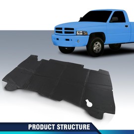 PIT66 Under Hood Insulation Pad Compatible with Dodge Ram 1500 1994-2001 Truck (Not Fit Durango Or Dakota, Not Fit for Diesel)