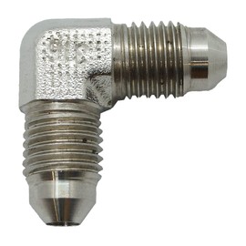RFS Stainless Steel JIC Flared Tube Fitting, 90 Degree Elbow, 1/2" Tube OD JIC Male