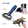 WePet Grooming Rake for Dogs & Cats, Double-Sided Deshedding Brush,